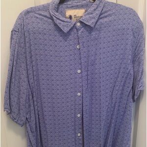 Vintage Silk in perfect shape button down short sleeve XXL.
